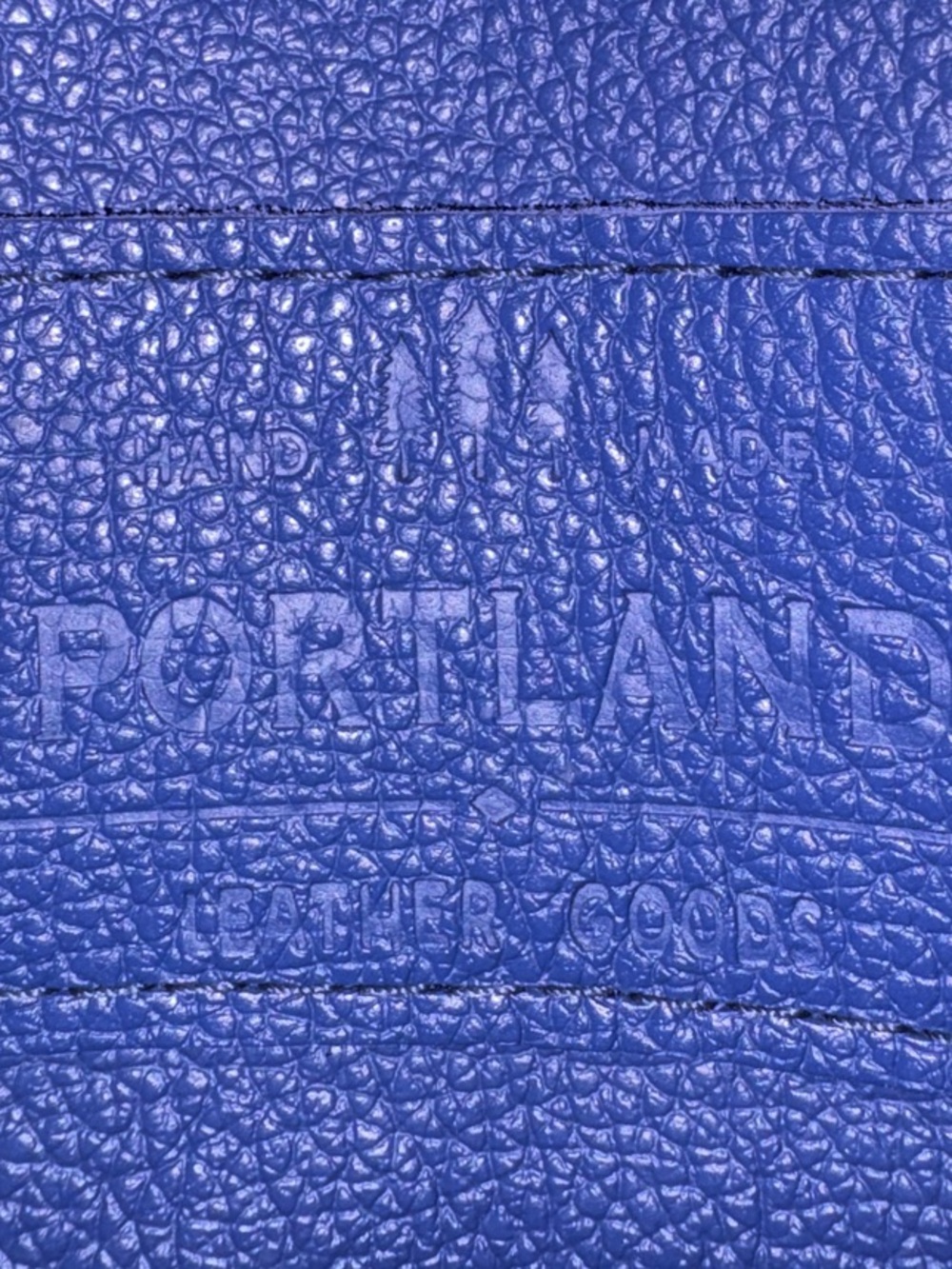 Portland Leather Goods small drawstring bucket bag in the color Molino Blue - Picture 2 of 12